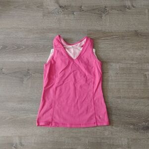 DANSKIN NOW Hot Pink Athletic Tank Top / Built-in Bra - Size S (4-6)